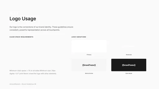 Logo Usage canvas template preview